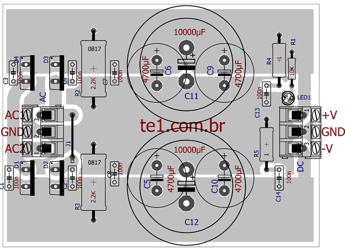 Fonte Simétrica Para Amplificadores De áudio De Potência Toni Eletrônica