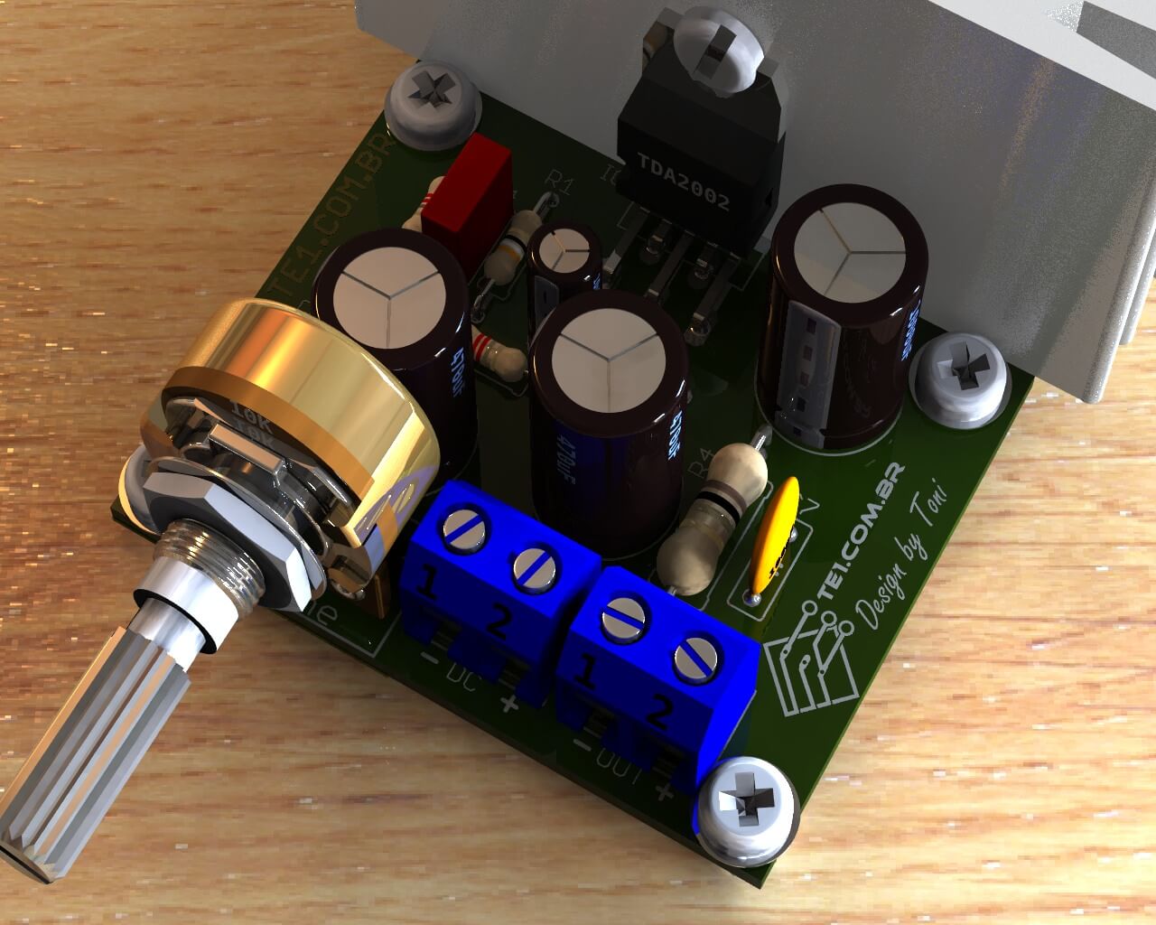 Circuito De Amplificador De Udio De Pot Ncia Com Tda Watts